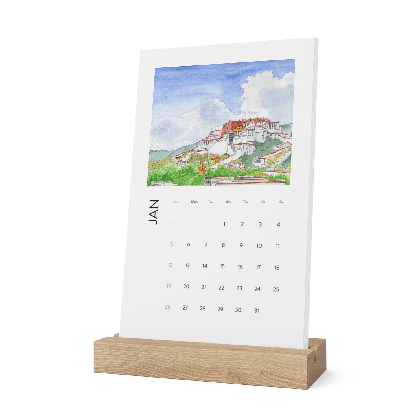 Landscape Tibet Desk Calendar (2024)