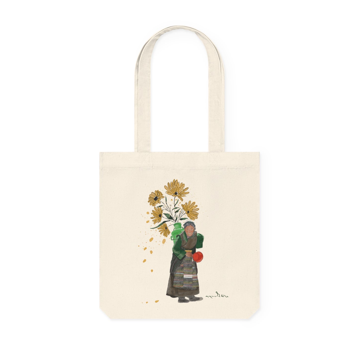 Bloom with Light Woven Tote Bag